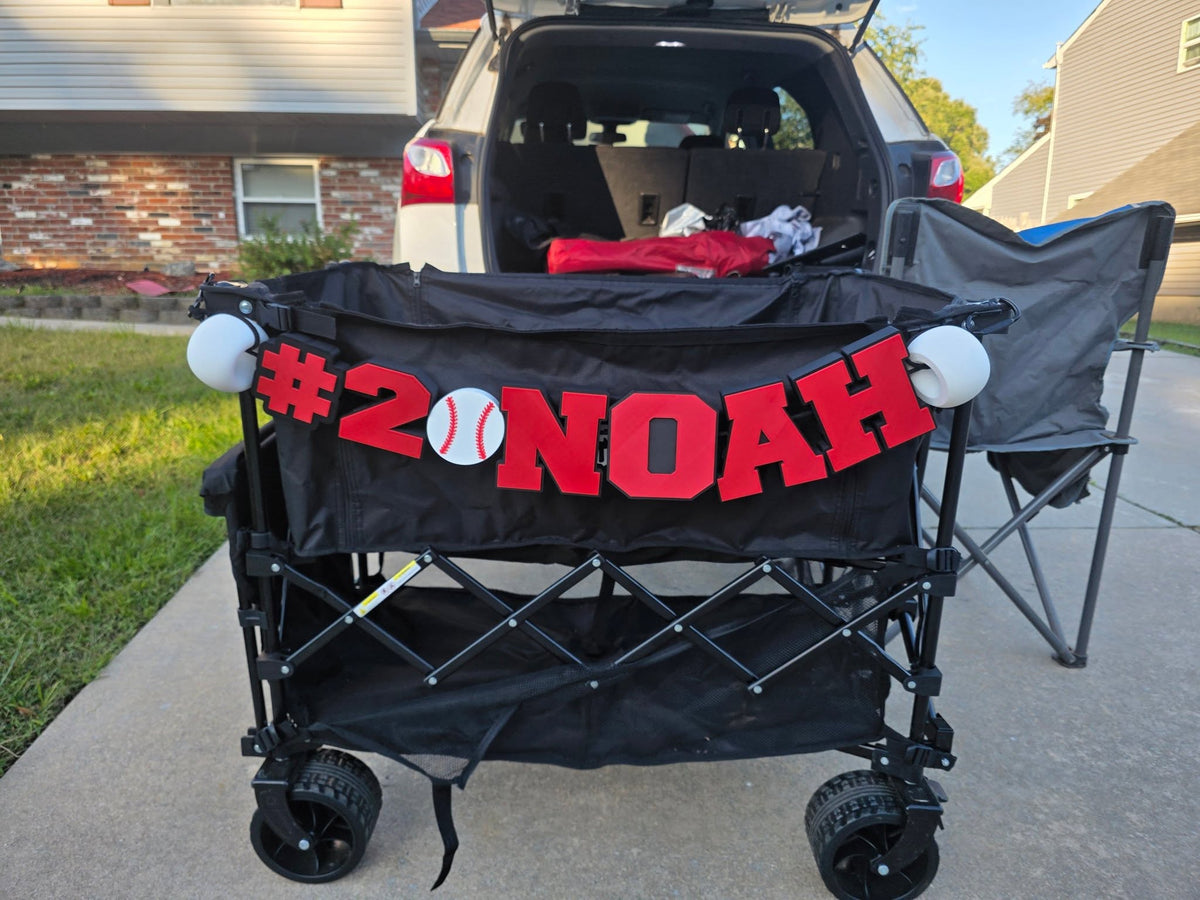 Game Day Swag Personalized Sports Banner For Wagon or Chair