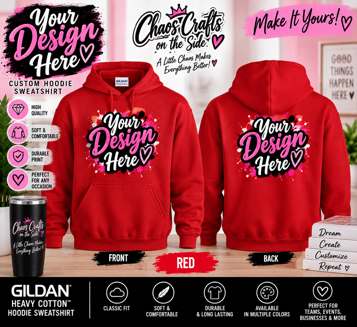 Your Design, Your Hoodie | Custom Printed Sweatshirt